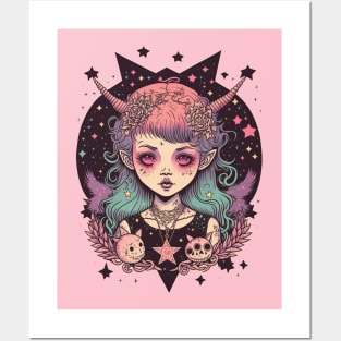 Cute Occult Girl Posters and Art